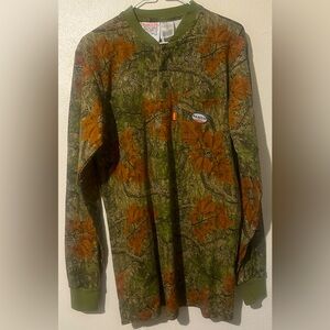 Rasco FR Fire Resistant Outdoor Hunting T-Shirt Men's Sz Medium Camo Camouflage
